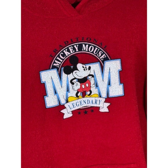 Vintage Stage 28 Mickey Mouse Mom Legendary Hoodie Sweater Sweatshirt XL Red‎ - Picture 4 of 9